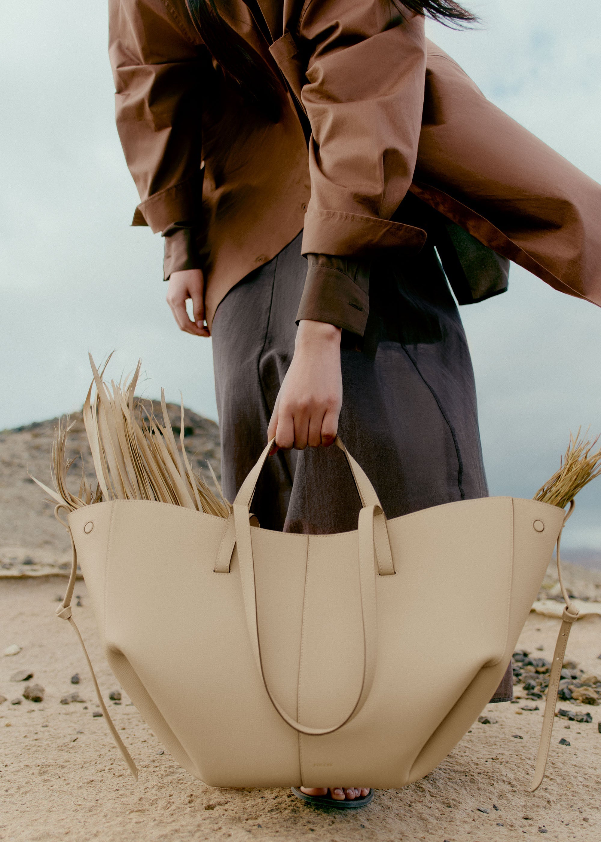 Cyme - Sand Genarbtes Leder