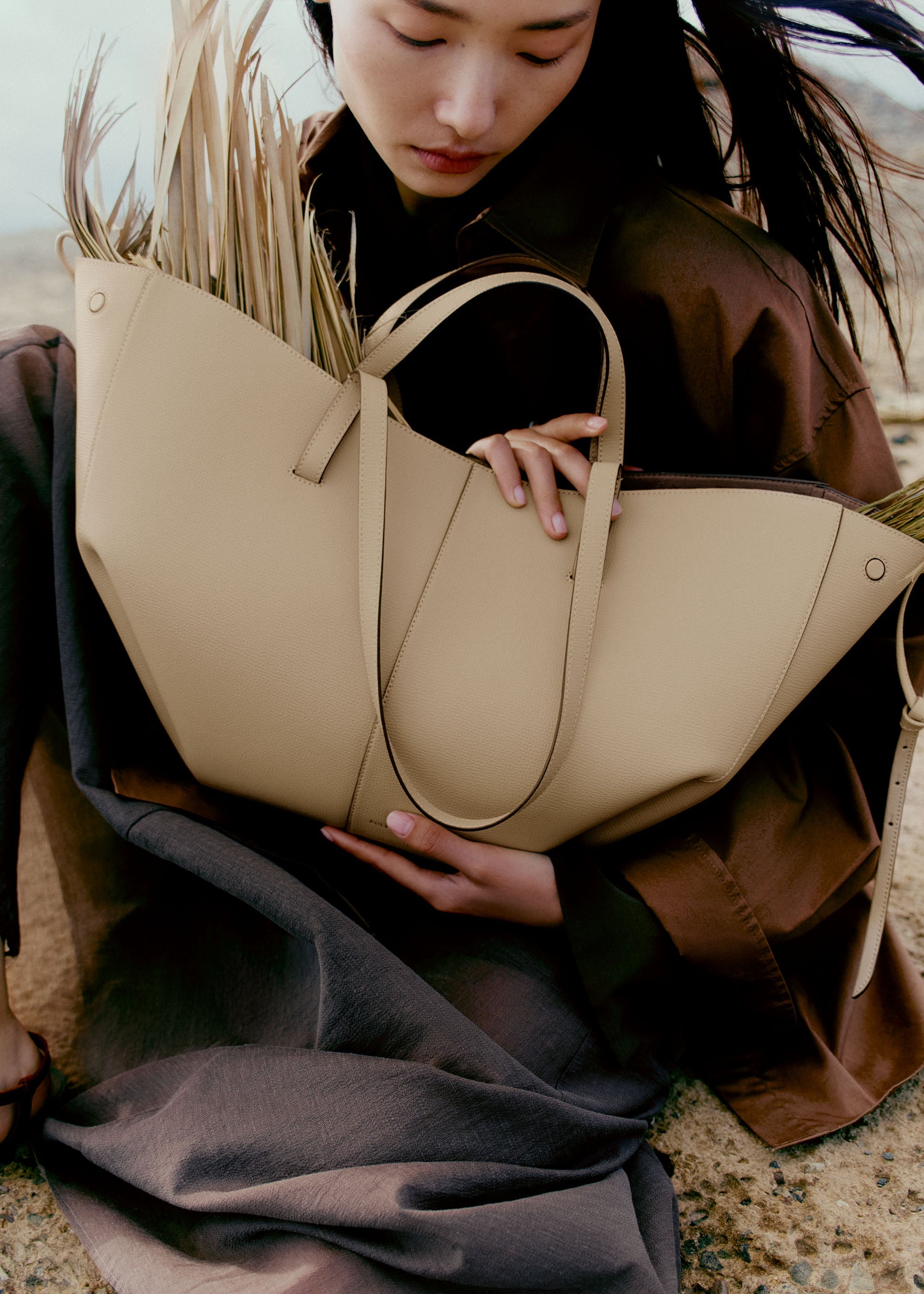 Cyme - Sand Genarbtes Leder