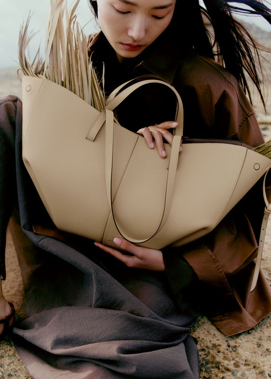 Cyme - Sand Genarbtes Leder