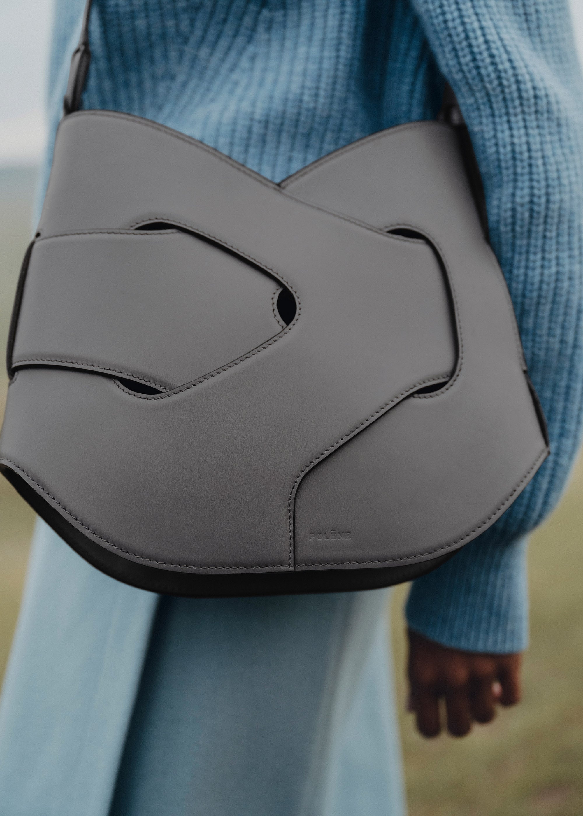 Nodde Hobo - Kieselstein Glattes Leder