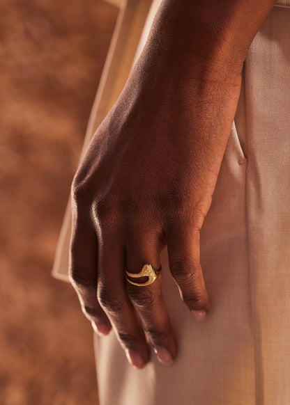 Feiner Ring Eroz - Goldedition 24 Karat vergoldet