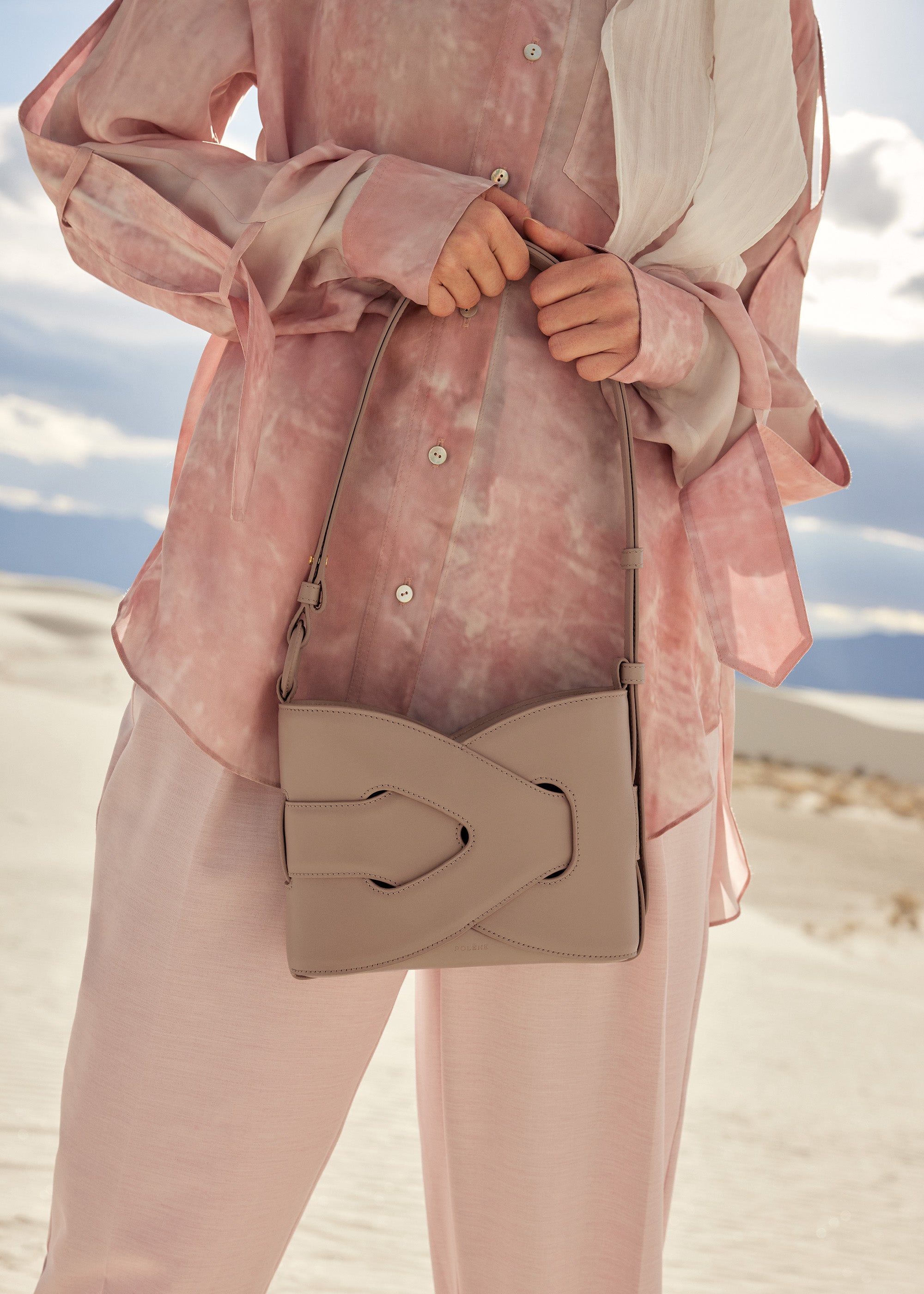 Nodde - Taupe Glattes Leder