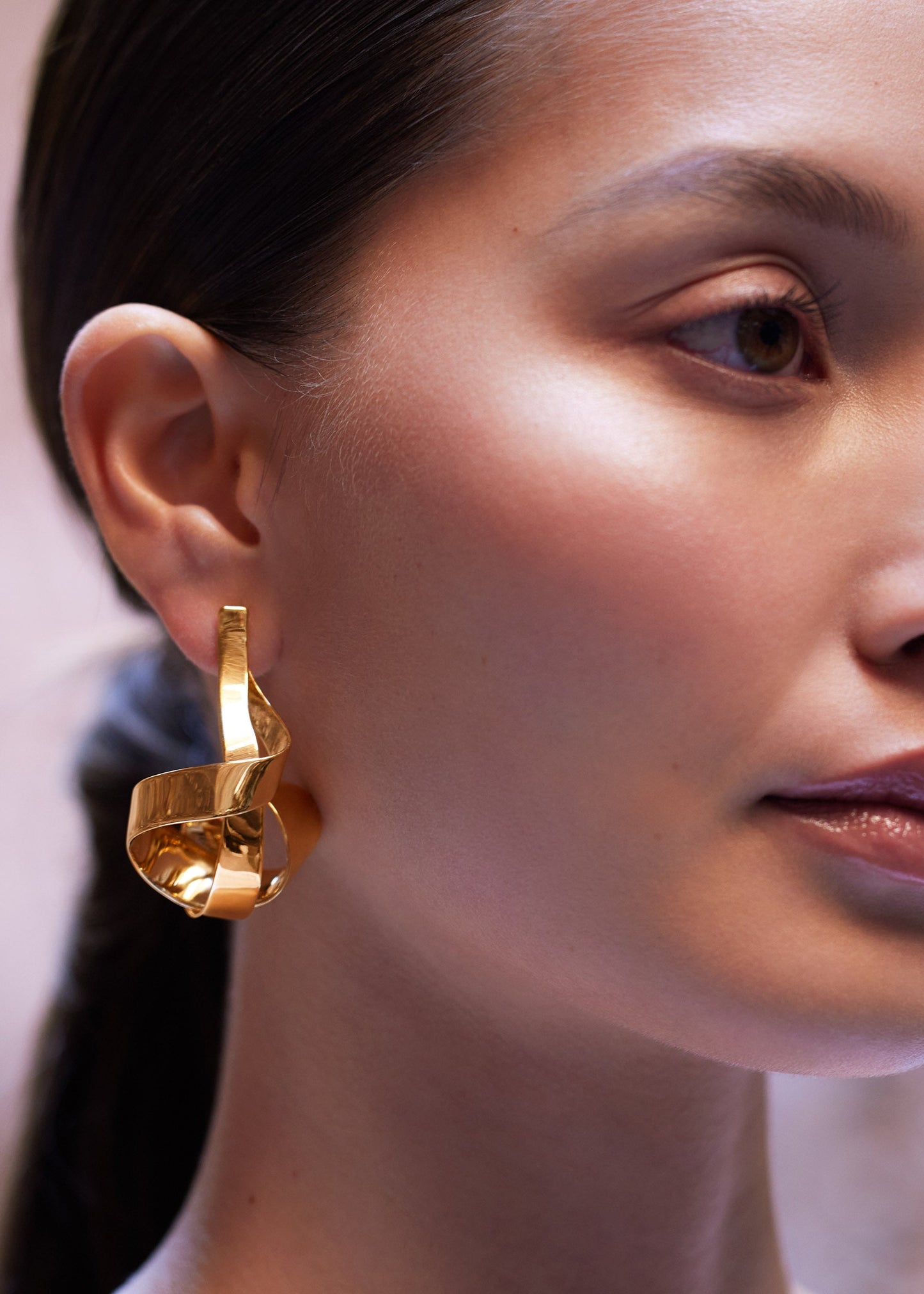 Spiralförmige Ohrringe Éole - Goldedition 24 Karat vergoldet
