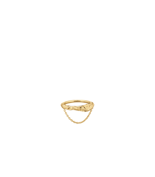 Ring mit Kette Eroz - Goldedition 24 Karat vergoldet