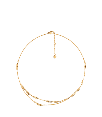 Doppel Halskette Eroz - Goldedition 24 Karat vergoldet