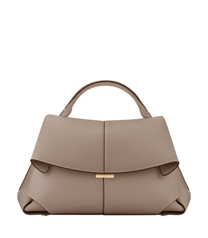 Mokki - Taupe Genarbtes Leder