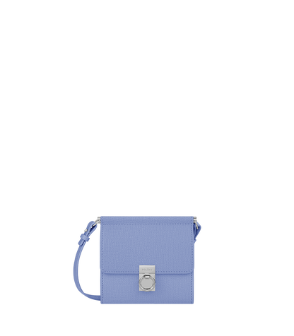 Crossbody Portemonnaie Numéro Sept – Lavender Genarbtes Leder